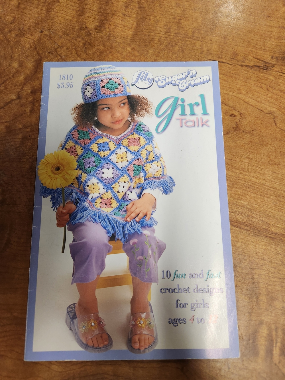 Girl Talk Crochet Poncho & Hat Set - Multicolor Leaflet